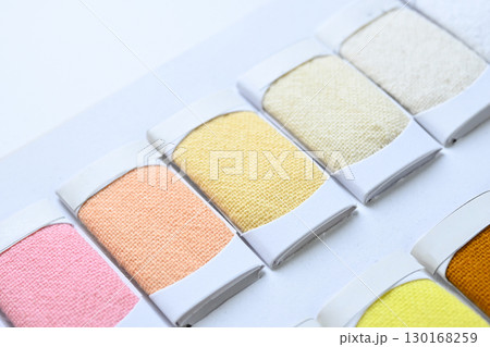 sample color shade of colorful fabric textile of clothing industry 130168259