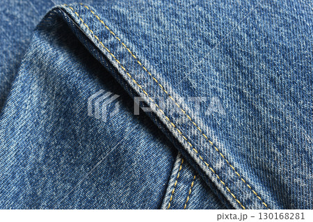 seam of blue denim texture background, jean fashion style seam of blue denim texture background, jean fashion style 130168281