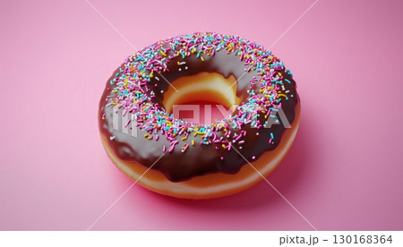 Delicious donut with chocolate topping cream for kids snack Delicious donut with chocolate topping cream for kids snack 130168364