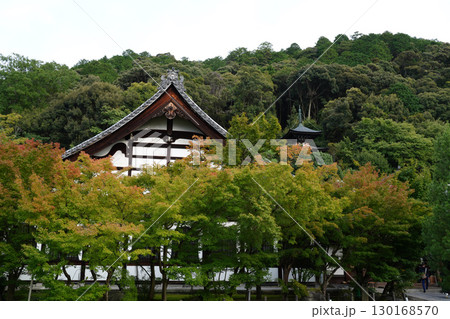 秋の気配が漂う京都の寺院の庭園 130168570