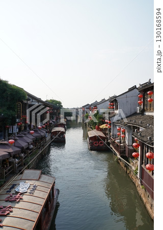 蘇州、山塘街の運河　中国 130168594