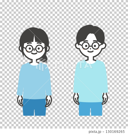 戴眼鏡的兒童插畫 戴眼鏡的兒童插畫 130169265