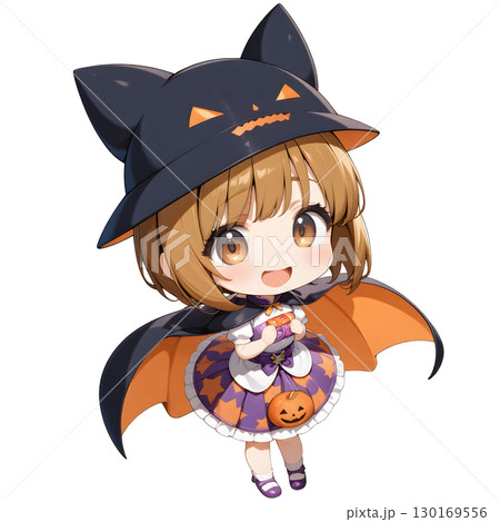 ハロウィンを楽しむ女の子 130169556