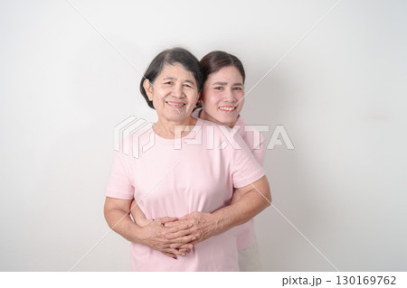 Couple woman with pink Shirt for Pink October Breast Cancer Awareness month, May Women Health, women rights, Empowerment, March International Women day, February Valentine, May International Mother Couple woman with pink Shirt for Pink October Breast Cancer Awareness month, May Women Health, women rights, Empowerment, March International Women day, February Valentine, May International Mother 130169762