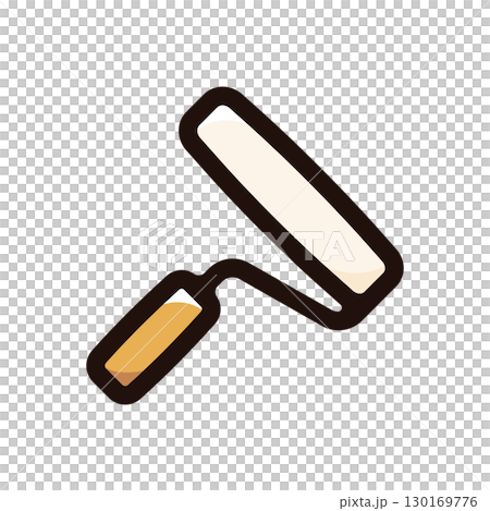 ペイントローラーのイラストアイコン（工具・道具・ツール素材） 130169776