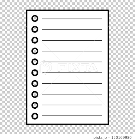 穿孔便箋紙插圖 130169980