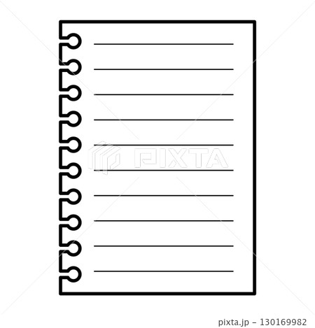 シンプルなメモ用紙のイラスト 130169982