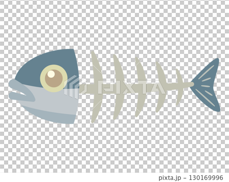 Illustration of fish bones 130169996