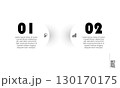 Infographic with numbered steps for presenting information 130170175