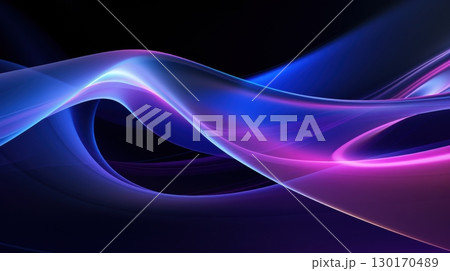 abstract blue and purple wave background 130170489