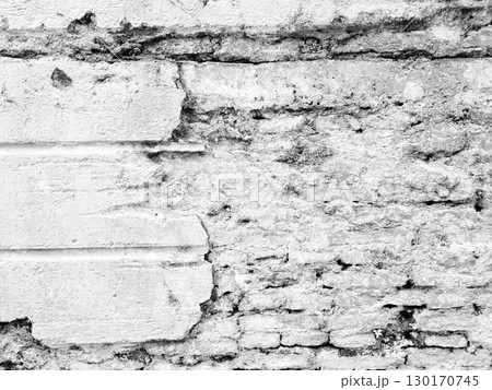 White Old Brokeen Wall for Background. 130170745