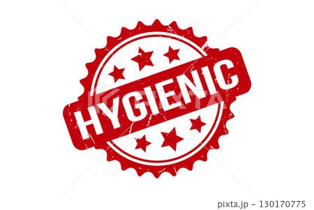 Hygienic rubber grunge stamp seal vector Hygienic rubber grunge stamp seal vector 130170775