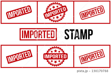 Imported Rubber Stamp Set Vector Imported Rubber Stamp Set Vector 130170788