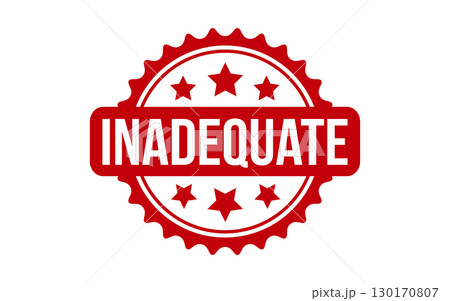 Inadequate rubber grunge stamp seal vector Inadequate rubber grunge stamp seal vector 130170807