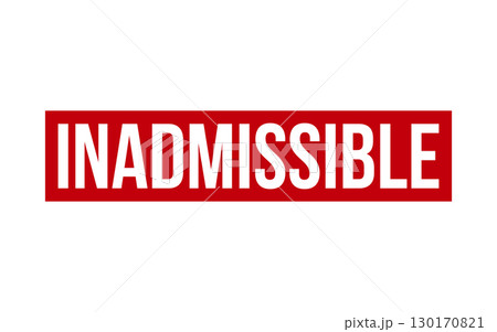 Inadmissible Rubber Stamp Seal Vector 130170821