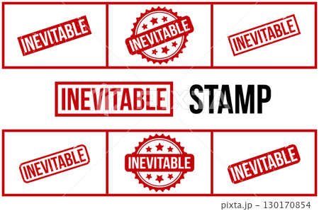 Inevitable Rubber Stamp Set Vector Inevitable Rubber Stamp Set Vector 130170854