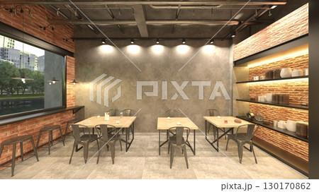 大きな窓があるカフェ 130170862