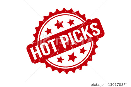Hot Picks rubber grunge stamp seal vector 130170874