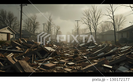 Street of Shattered Dreams: Post-Disaster Neighborhood 130172177