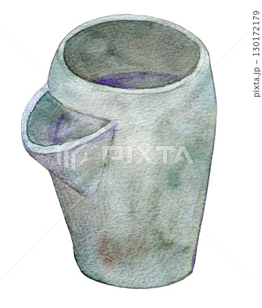 水彩イラスト　和食器　片口 130172179