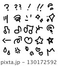 手書きの感情エフェクト25個セット　黒 130172592
