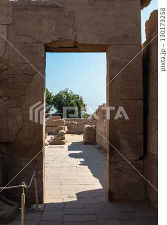 Ancient ruins of Karnak Temple in Luxor, Egypt 130173258