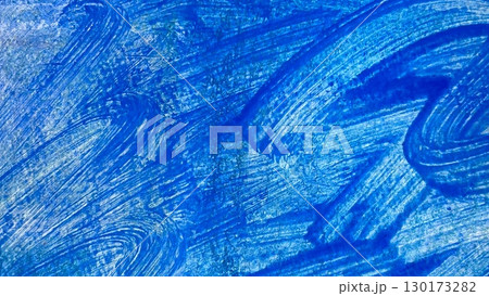 筆跡のある背景素材、青い油絵具で描いたバックグラウンド、青いアナログ背景素材、青いバナー、刷毛跡背景 筆跡のある背景素材、青い油絵具で描いたバックグラウンド、青いアナログ背景素材、青いバナー、刷毛跡背景 130173282
