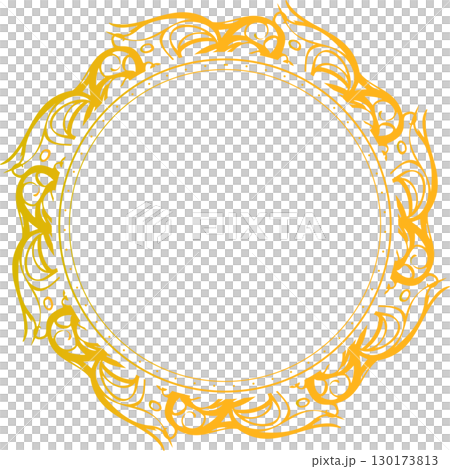 Tribal style gold luxurious antique vintage frame decorative material Tribal style gold luxurious antique vintage frame decorative material 130173813