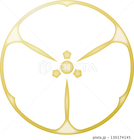 家紋　村山片喰【金色】 130174145