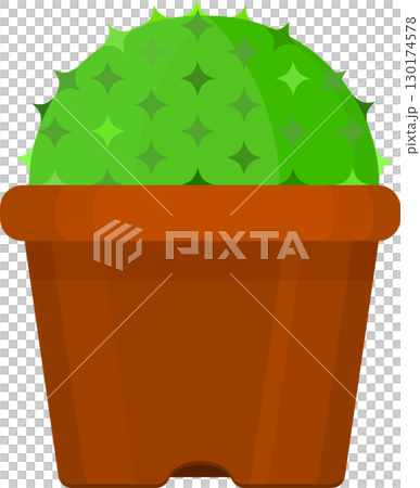 round cactus illustration 130174578