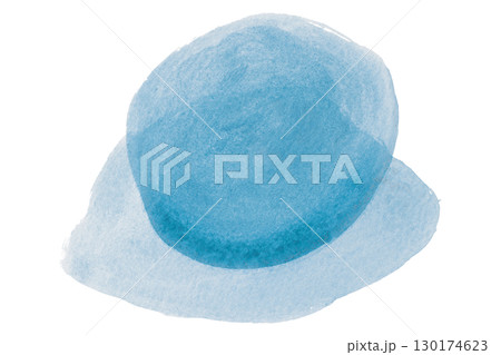 Light blue circle pattern watercolor, isolated on transparent background. Light blue circle pattern watercolor, isolated on transparent background. 130174623