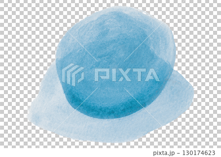 Light blue circle pattern watercolor, isolated on transparent background. Light blue circle pattern watercolor, isolated on transparent background. 130174623