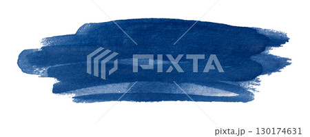 blue watercolor background. Artistic hand paint. Isolated on transparent background. 130174631