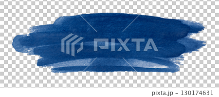 blue watercolor background. Artistic hand paint. Isolated on transparent background. 130174631