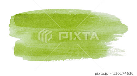 green watercolor background. Artistic hand paint. Isolated on transparent background. 130174636