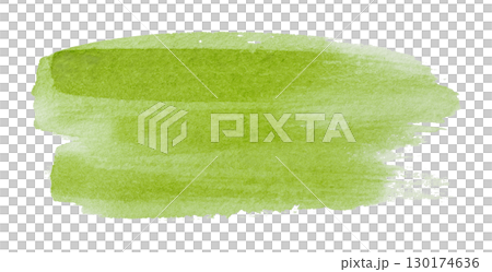 green watercolor background. Artistic hand paint. Isolated on transparent background. 130174636