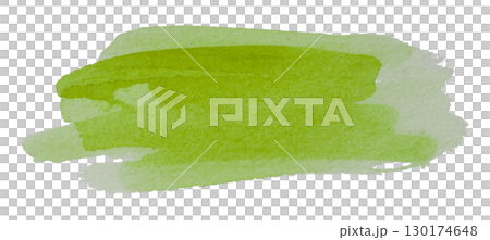 green watercolor background. Artistic hand paint. Isolated on transparent background. 130174648