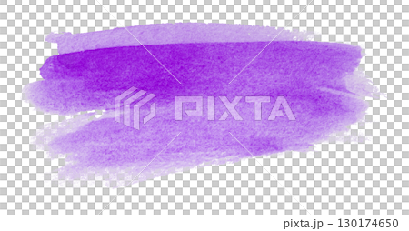purple watercolor background. Artistic hand paint. Isolated on transparent background. 130174650
