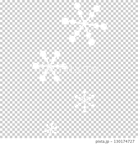 白い点と線のシンプルな雪の結晶 130174727