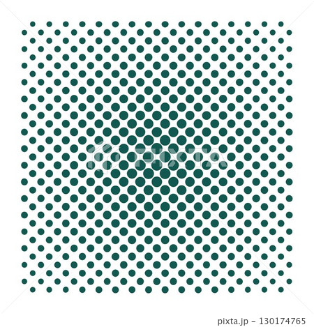 ハーフトーン円ドット素材イラスト背景　深緑色　暗い　濃い　ベクターpng　背景透明 130174765