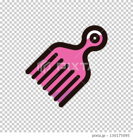 Comb, hair comb illustration icon (hair care, grooming, cosmetics material) Comb, hair comb illustration icon (hair care, grooming, cosmetics material) 130175095