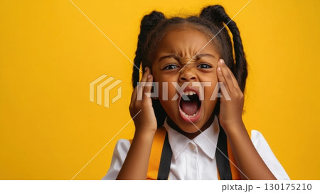 Angry Frustrated Little Girl 130175210