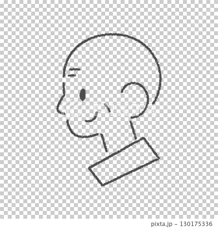 横向きの高齢男性のアイコンイラスト 130175336