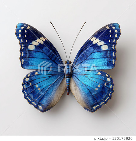 青と金のコントラストが美しい蝶の飾り 130175926