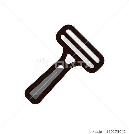 カミソリ、T字カミソリのイラストアイコン（スタイリング・理髪店・バーバーショップ素材） 130175941