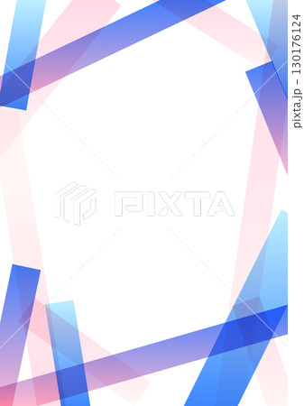 四角形パターンのフレーム素材　ブルー　縦型 130176124