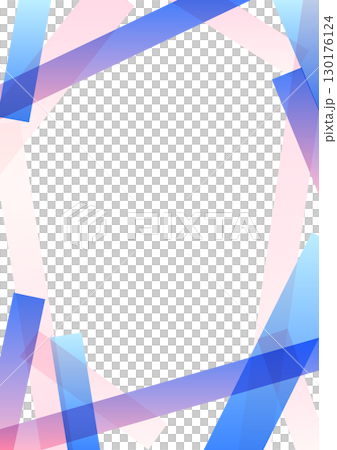 四角形パターンのフレーム素材　ブルー　縦型 130176124