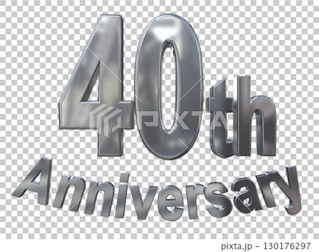 3DCG文字「40th Anniversary/40周年マークキラキラ」 130176297