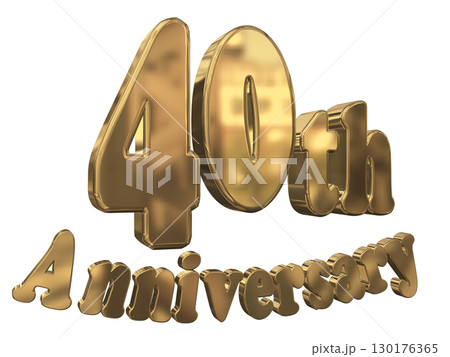 3DCG文字「40th Anniversary/40周年マークキラキラ」 3DCG文字「40th Anniversary/40周年マークキラキラ」 130176365