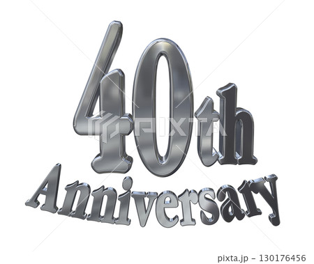 3DCG文字「40th Anniversary/40周年マークキラキラ」 3DCG文字「40th Anniversary/40周年マークキラキラ」 130176456